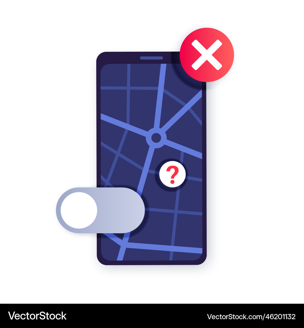 Gps inactive mode Royalty Free Vector Image - VectorStock