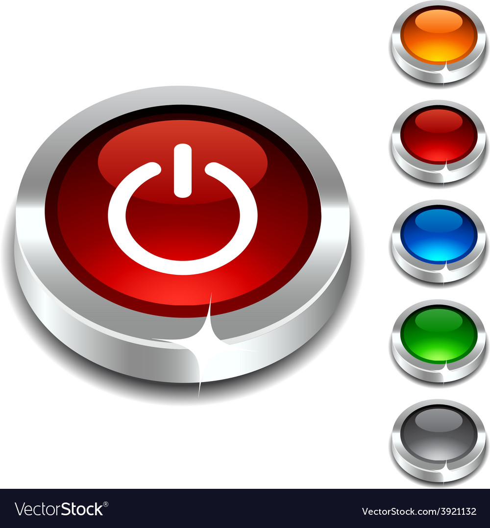 Switch 3d button Royalty Free Vector Image - VectorStock