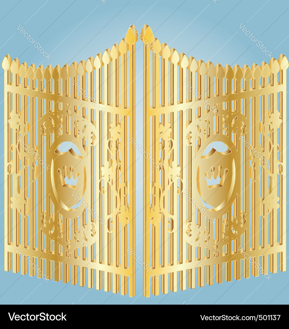 Golden gate Royalty Free Vector Image - VectorStock