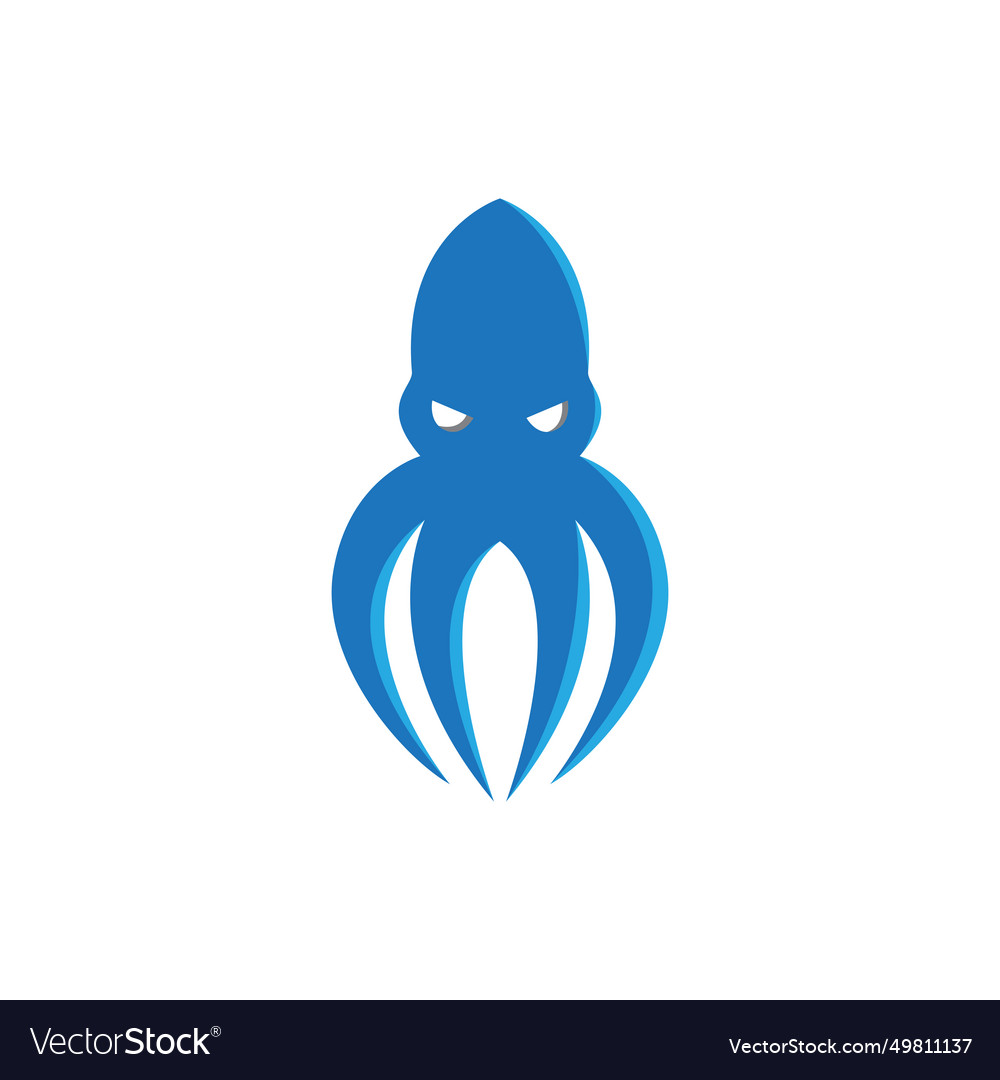 Octopus cartoon icon logo design Royalty Free Vector Image