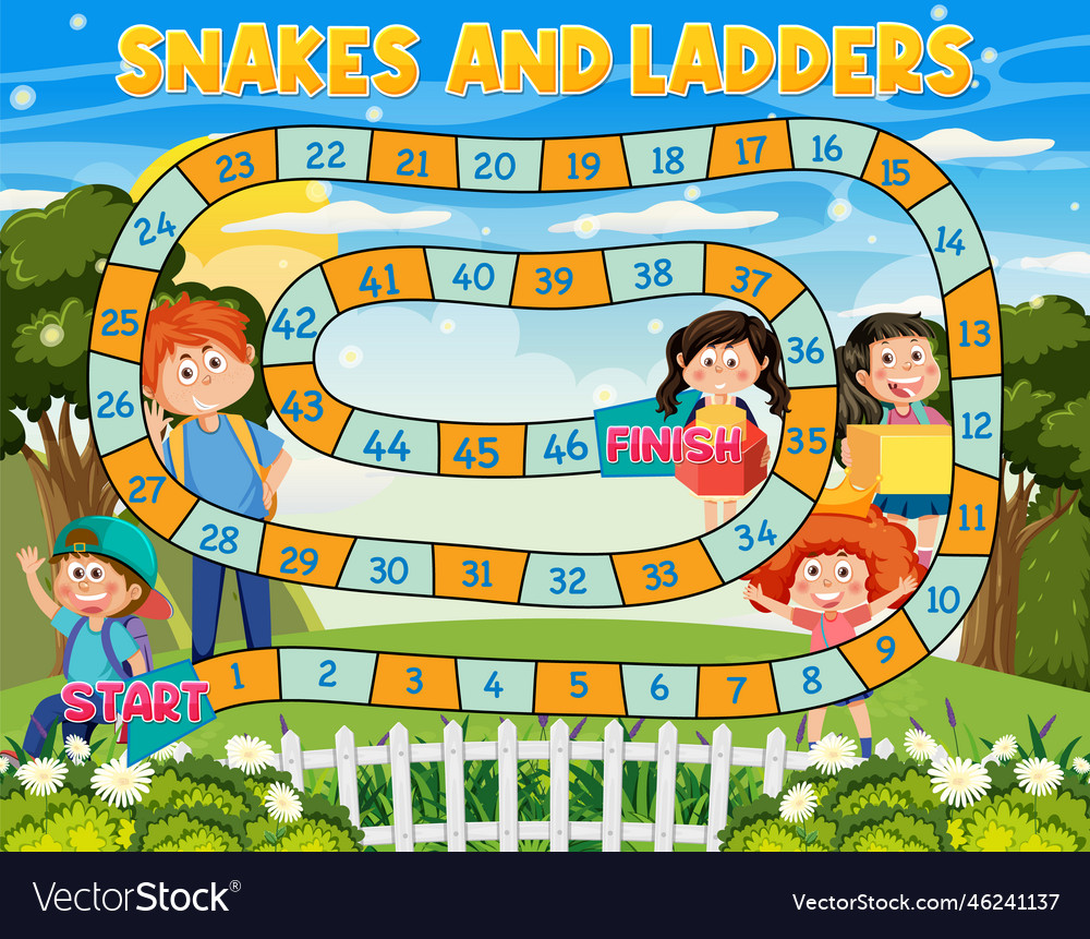 Simple Board Game Template for Children Stock Vector - Illustration of  isolated, blank: 272503229