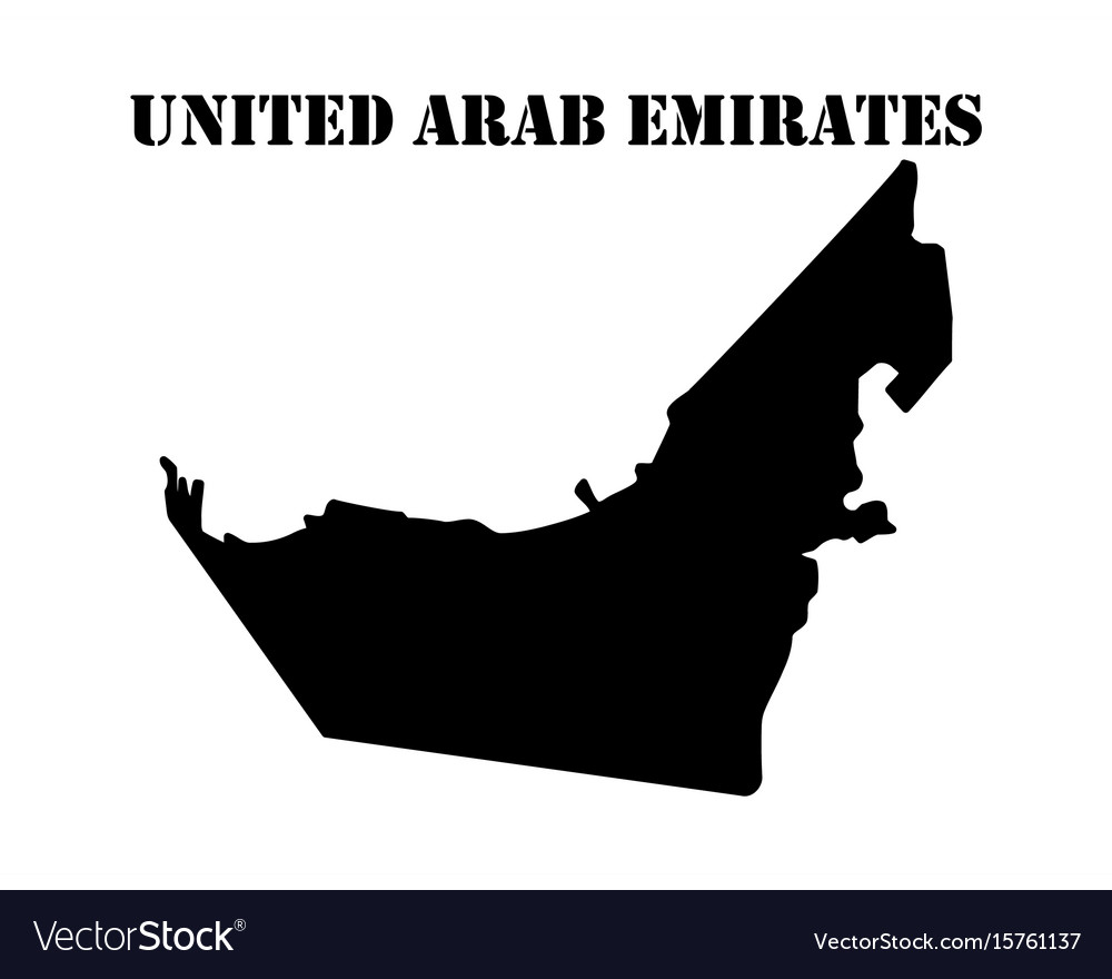 symbol of isle of united arab emirates and map vector image