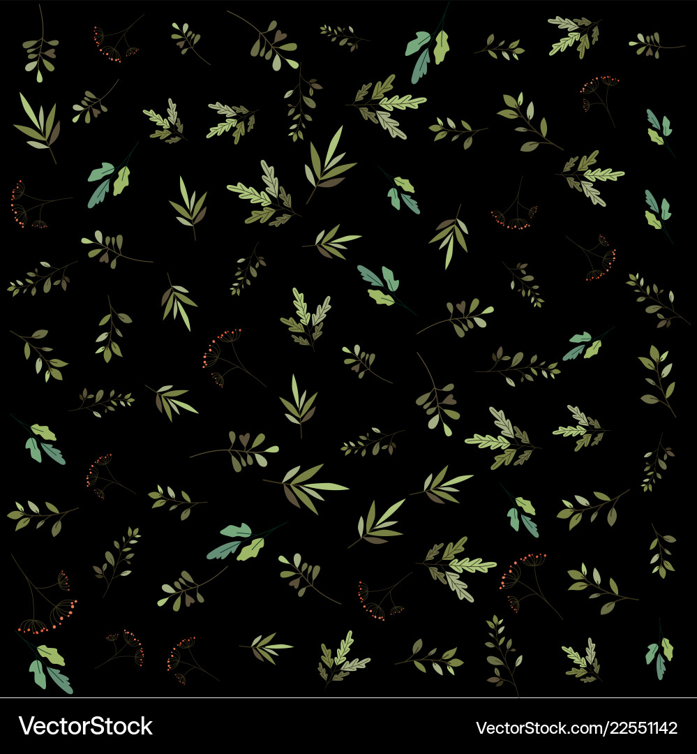 Leafs plant pattern background Royalty Free Vector Image