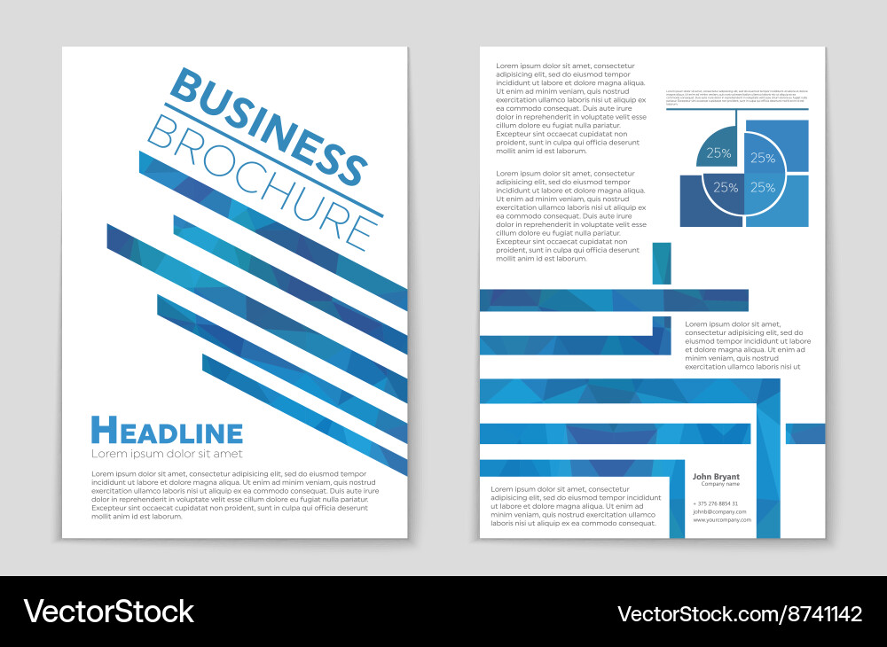 List Page Mockup Brochure Theme Style Banner Vector Image