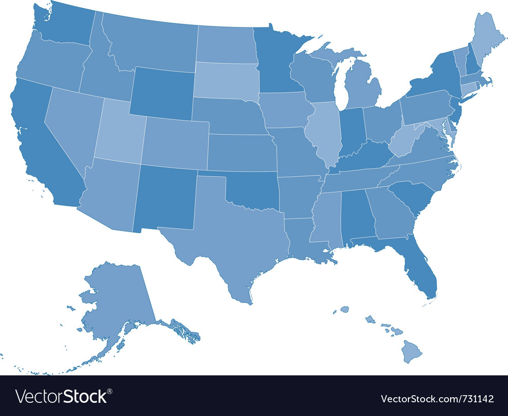 Map United States Royalty Free Vector Image Vectorstock