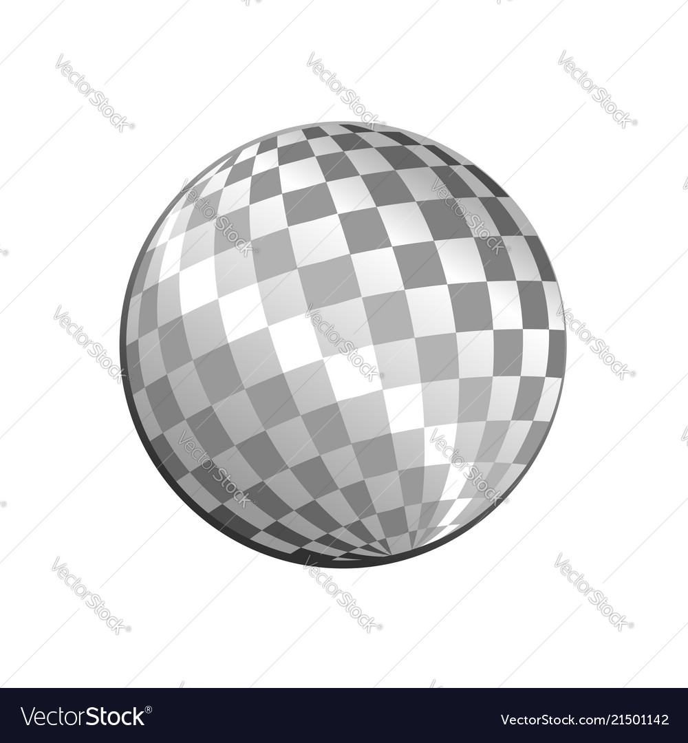 Silver light disco ball graphic design Royalty Free Vector