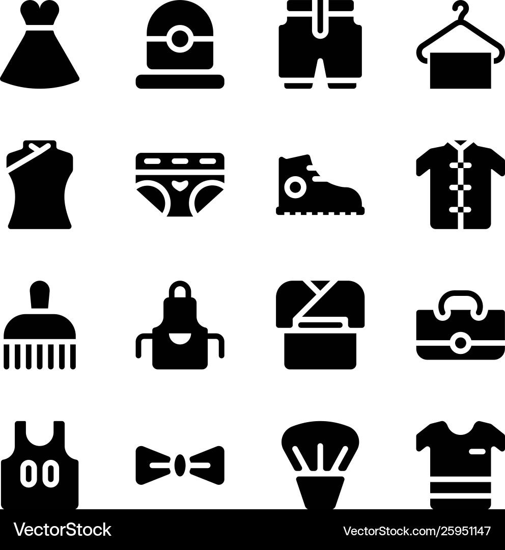 Fashion accessory icons Royalty Free Vector Image