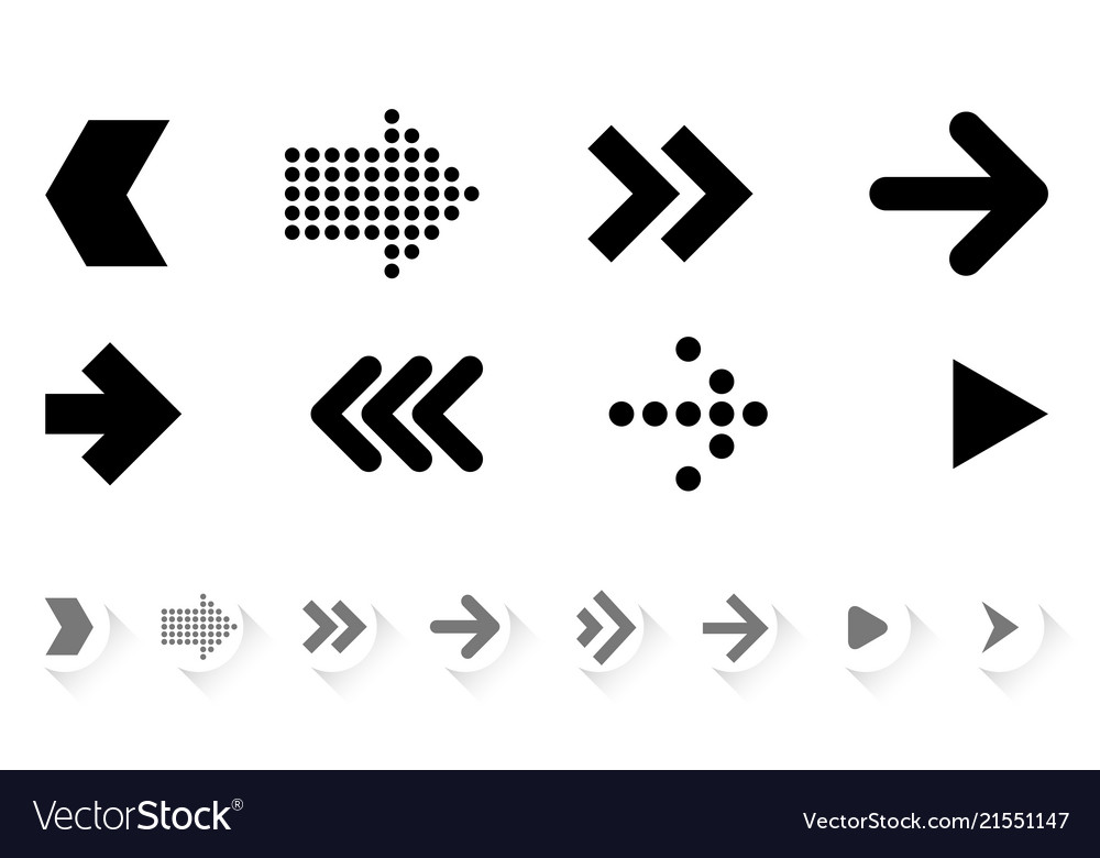 Download Flat design arrow icons Royalty Free Vector Image