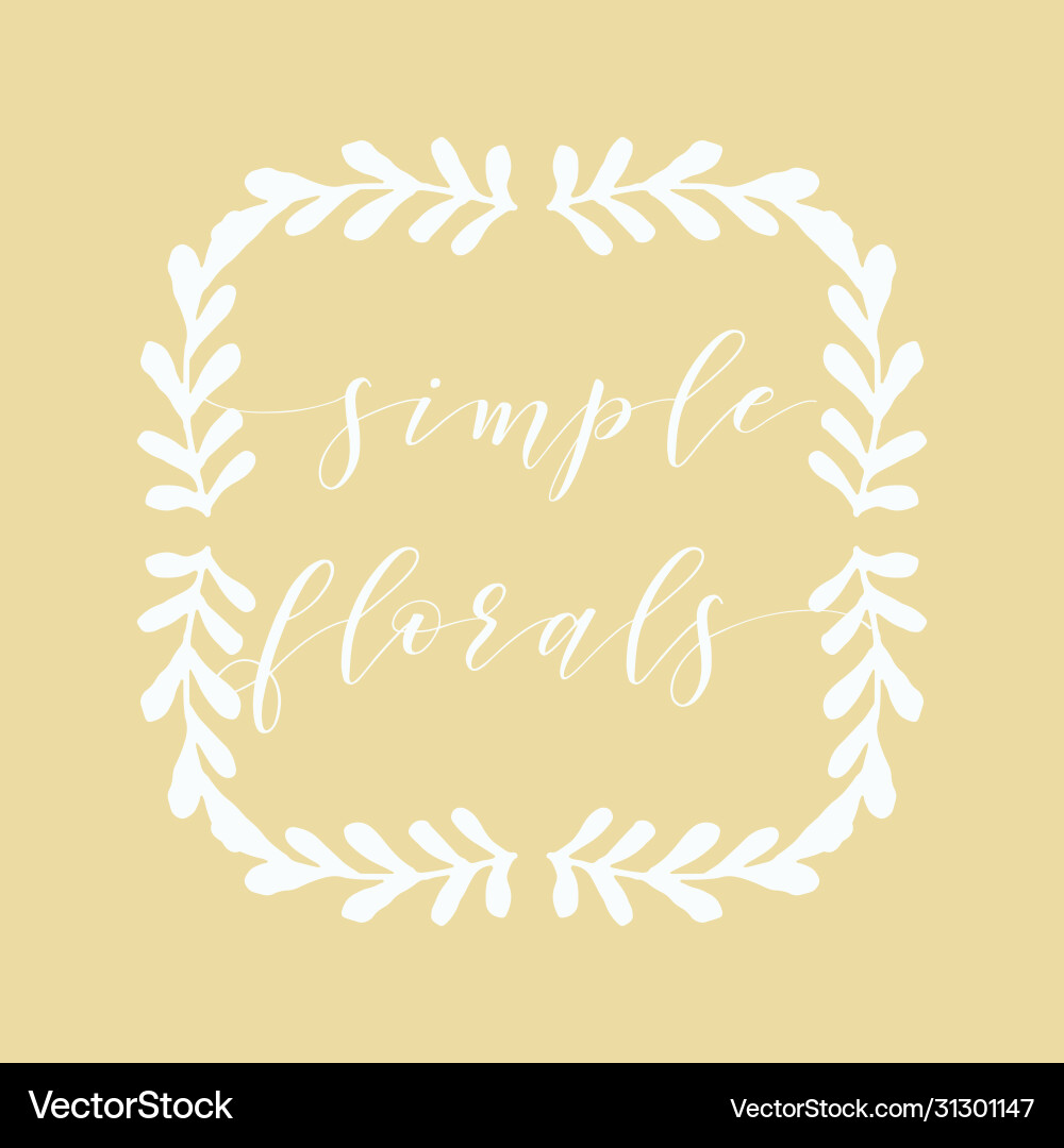 Floral frame or monogram hand drawn element Vector Image
