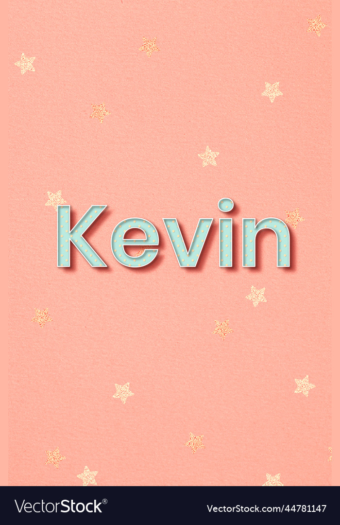 Kevin male name typography Royalty Free Vector Image