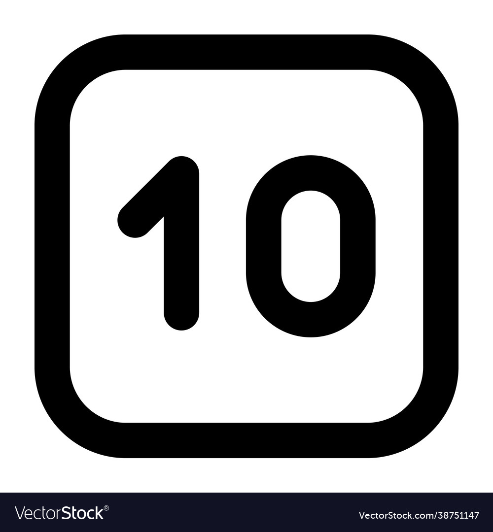 Number 10 Royalty Free Vector Image - VectorStock