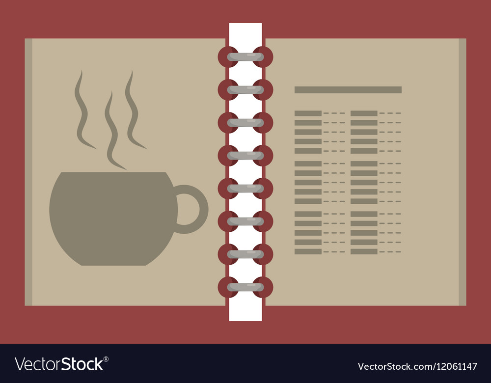 Open menu restaurant of beverage Royalty Free Vector Image