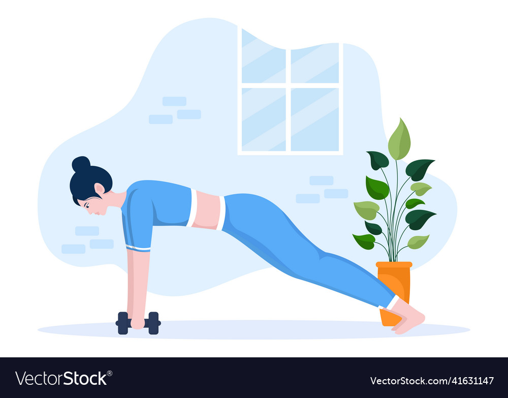 Workout gym people exercising lifting dumbbells Vector Image