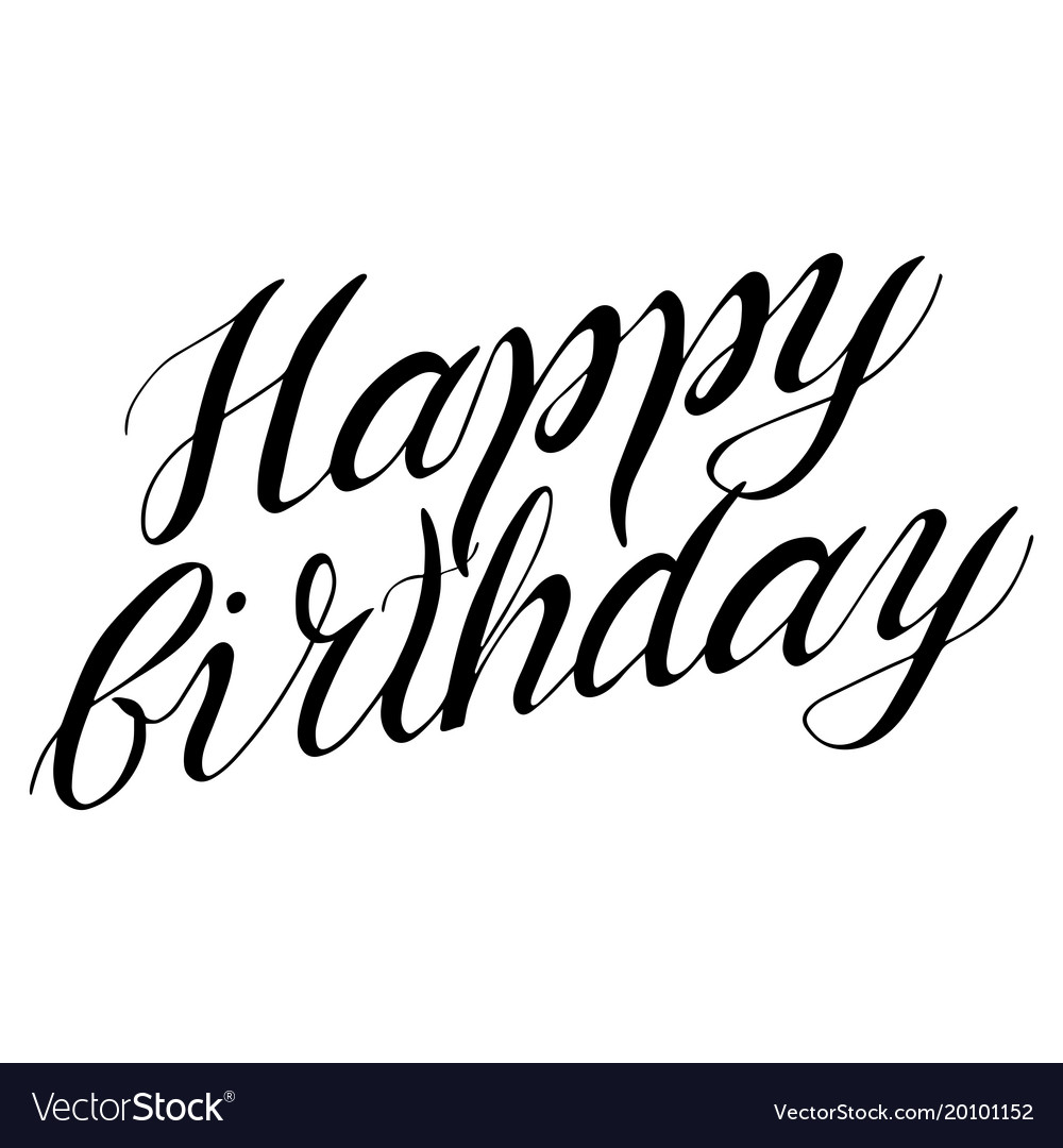 Greeting happy birthday card lettering Royalty Free Vector