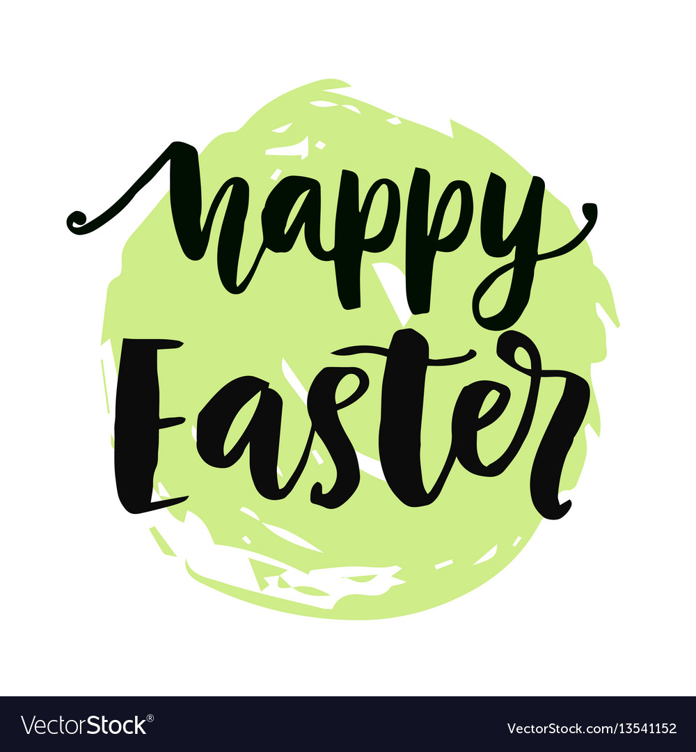 Happy easter typography poster Royalty Free Vector Image