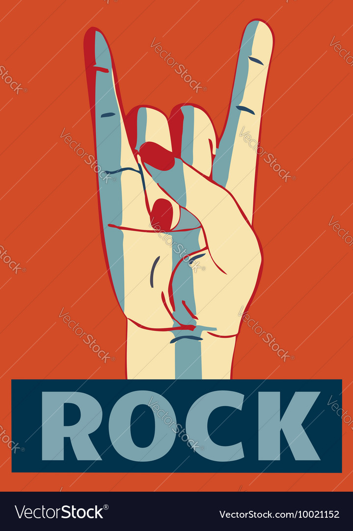 Hard rock stylish template for slogan poster Vector Image