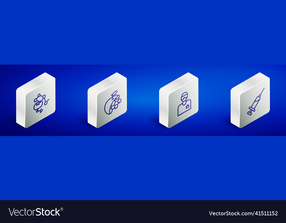 set-isometric-line-genetically-modified-food-vector-image