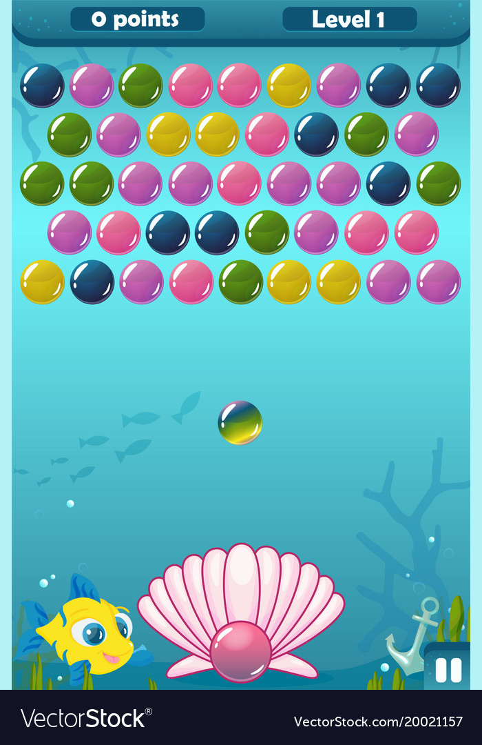 Bubble shooter under the sea game