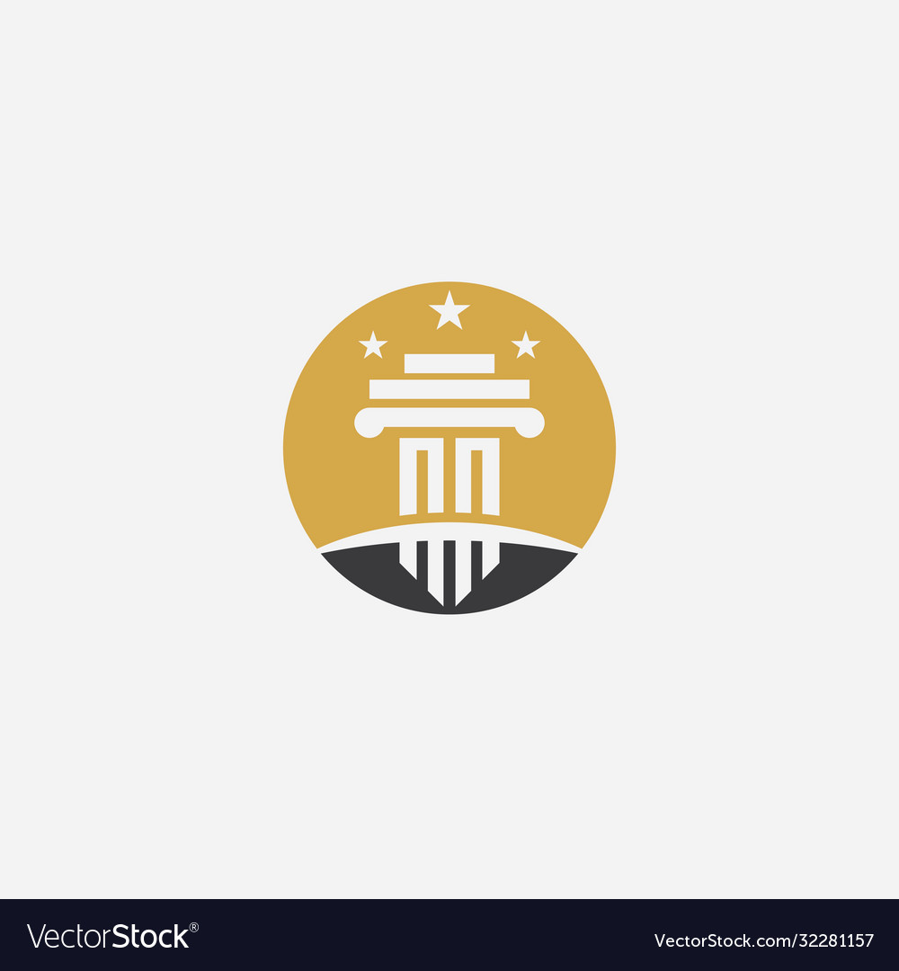 Column icon logo template Royalty Free Vector Image