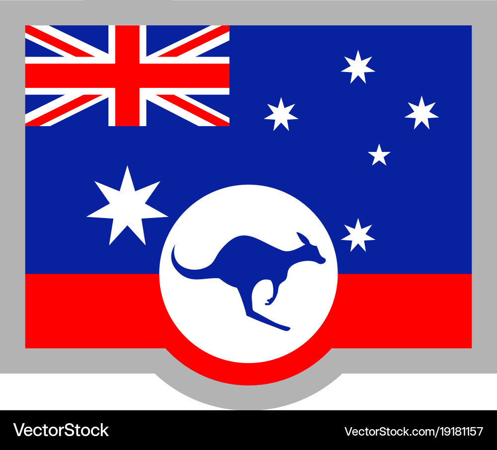 Kangaroo flag Royalty Free Vector Image - VectorStock