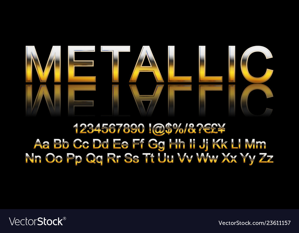 adobe illustrator Gold vector font free download