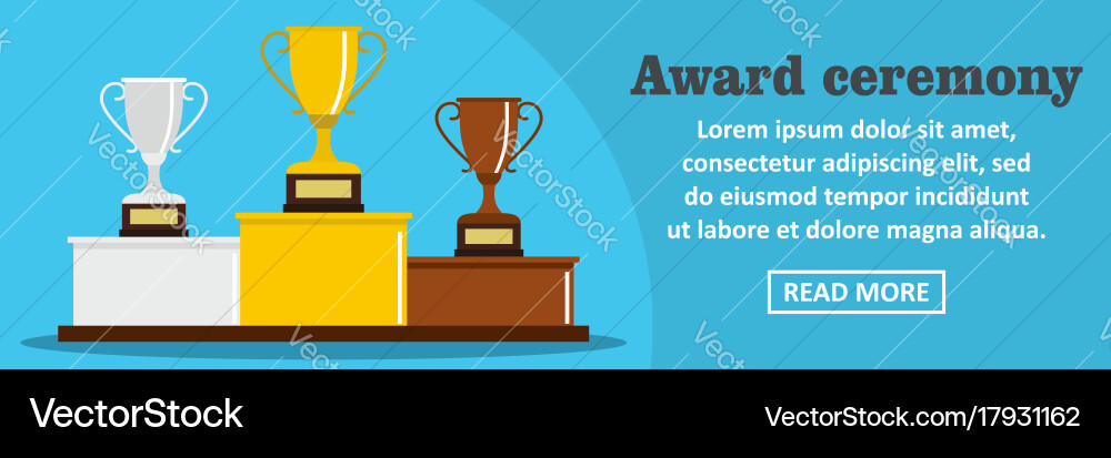 Award Ceremony Banner Horizontal Concept Vector Image