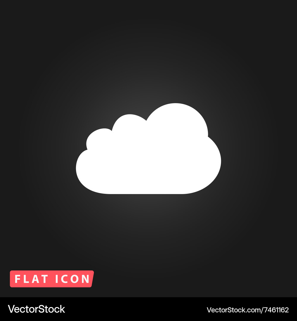 Cloud flat icon Royalty Free Vector Image - VectorStock