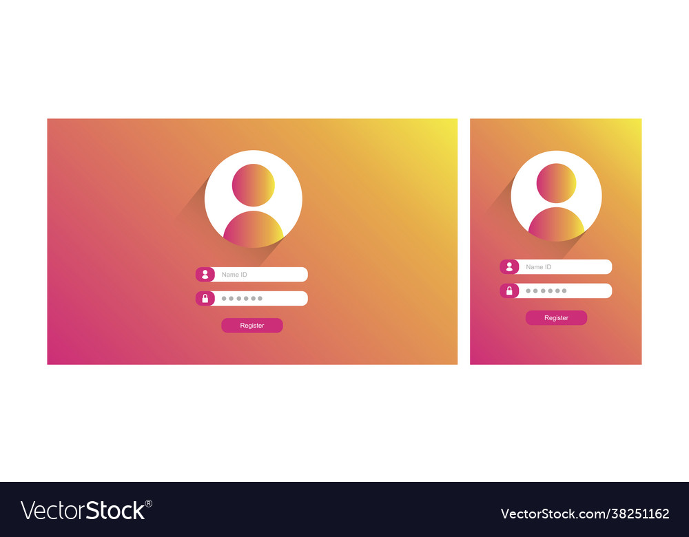 Log in template Royalty Free Vector Image - VectorStock