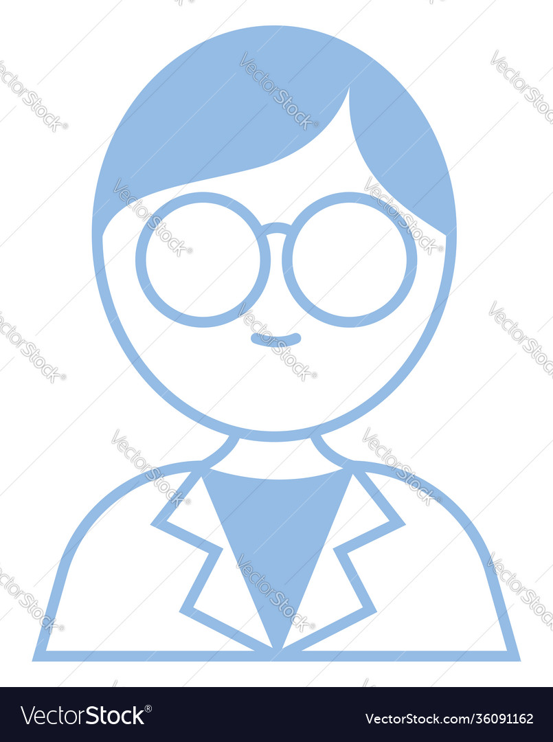 Science assistant on white background Royalty Free Vector