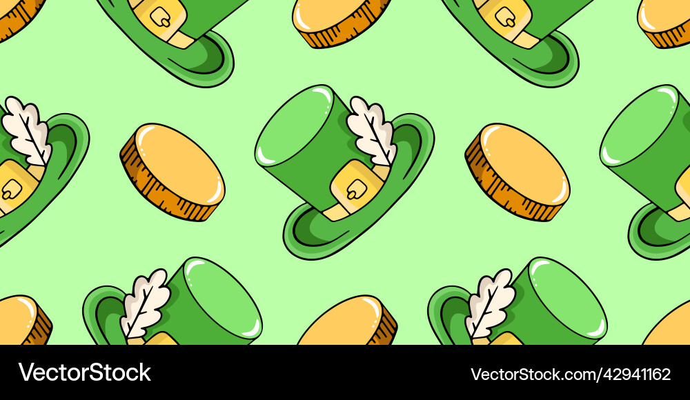 St patrick s day seamless pattern Royalty Free Vector Image