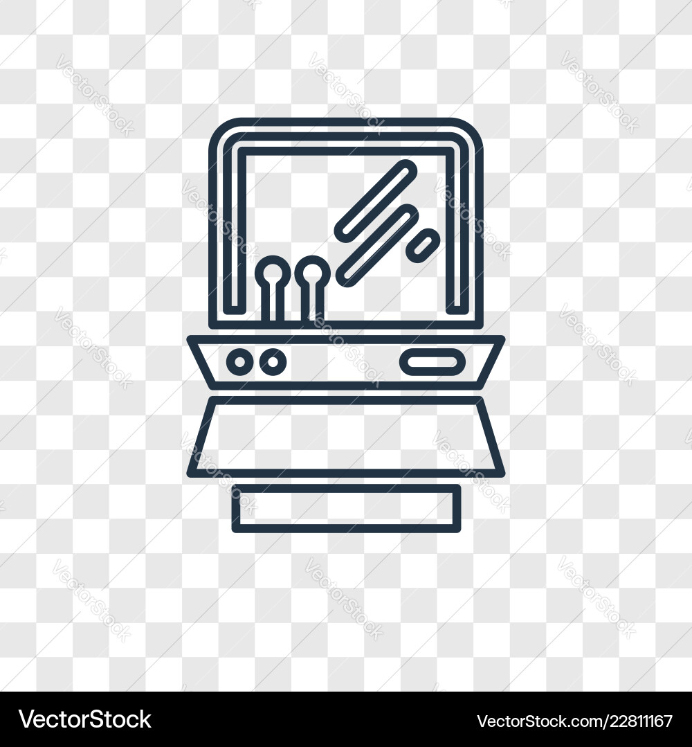 Game console concept linear icon isolated Vector Image