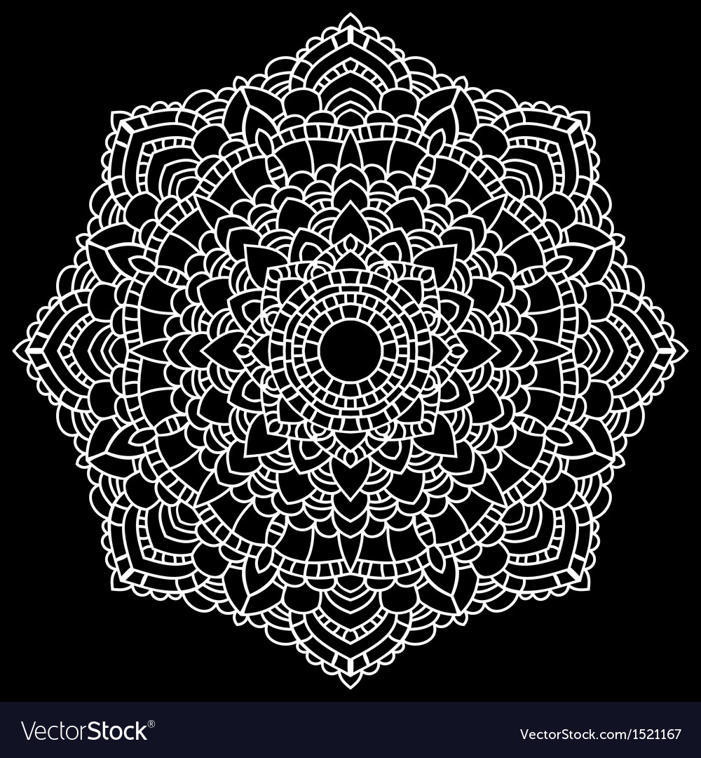 Download Round lace pattern mandala Royalty Free Vector Image