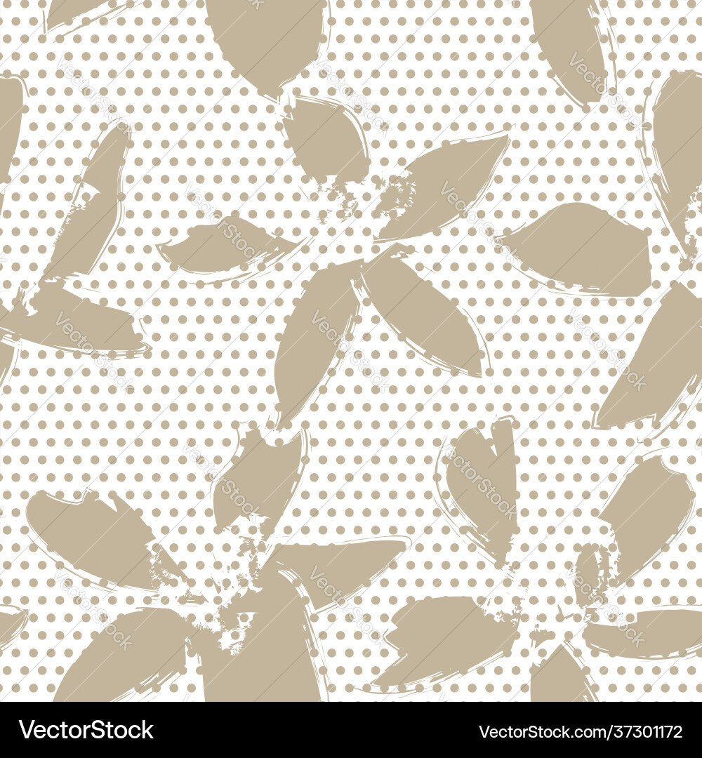Brown botanical tropical floral seamless pattern Vector Image