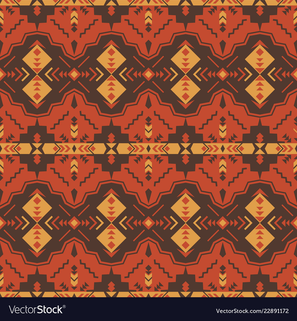 Ethnic seamless pattern with geometric ornament Vector Image