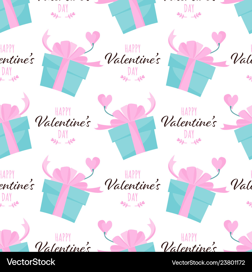 Valentines day seamless pattern Royalty Free Vector Image