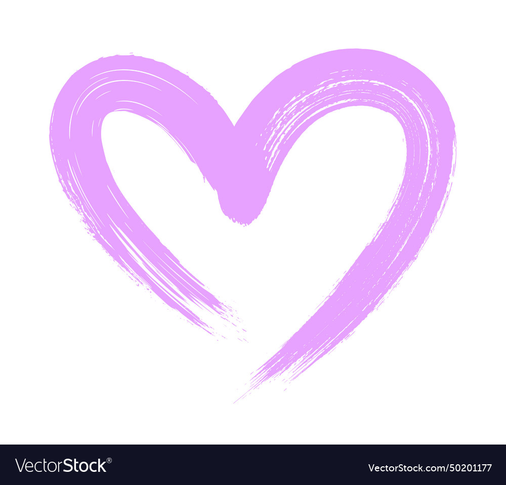 Brushstroke heart Royalty Free Vector Image - VectorStock