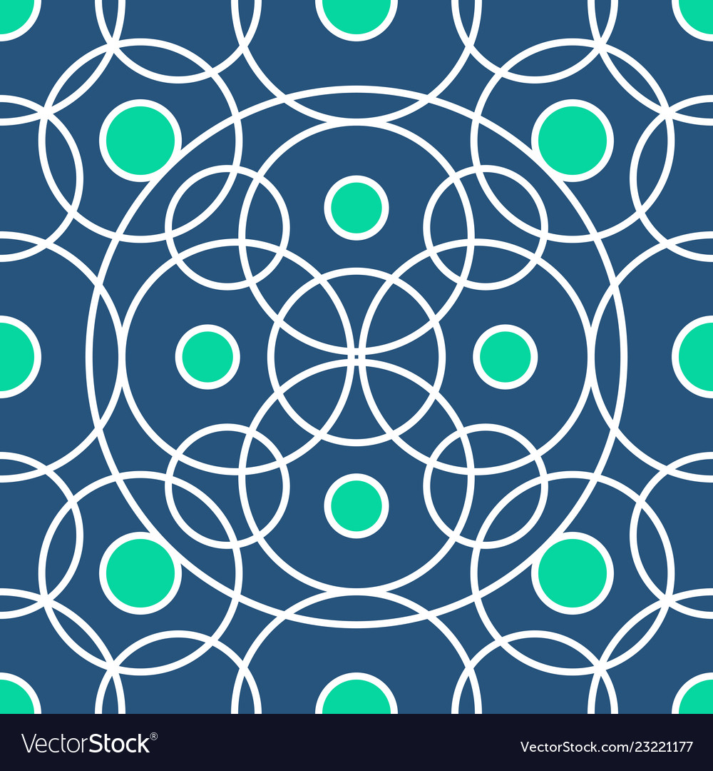 Circle pattern including seamless sample in Vector Image