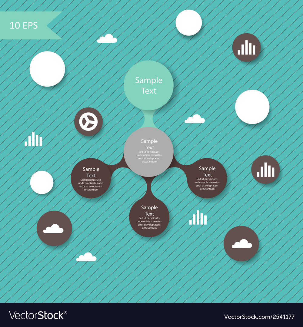 Colorful metaball round diagram infographics Vector Image