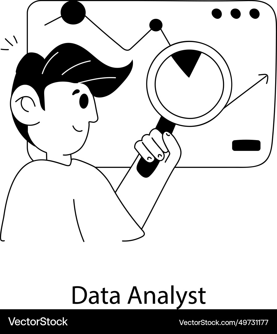 Data analyst Royalty Free Vector Image - VectorStock