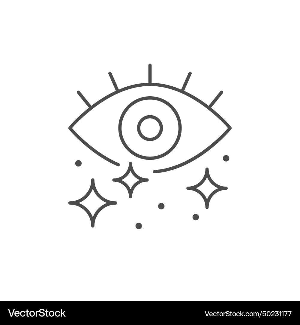 Good vision line outline icon Royalty Free Vector Image