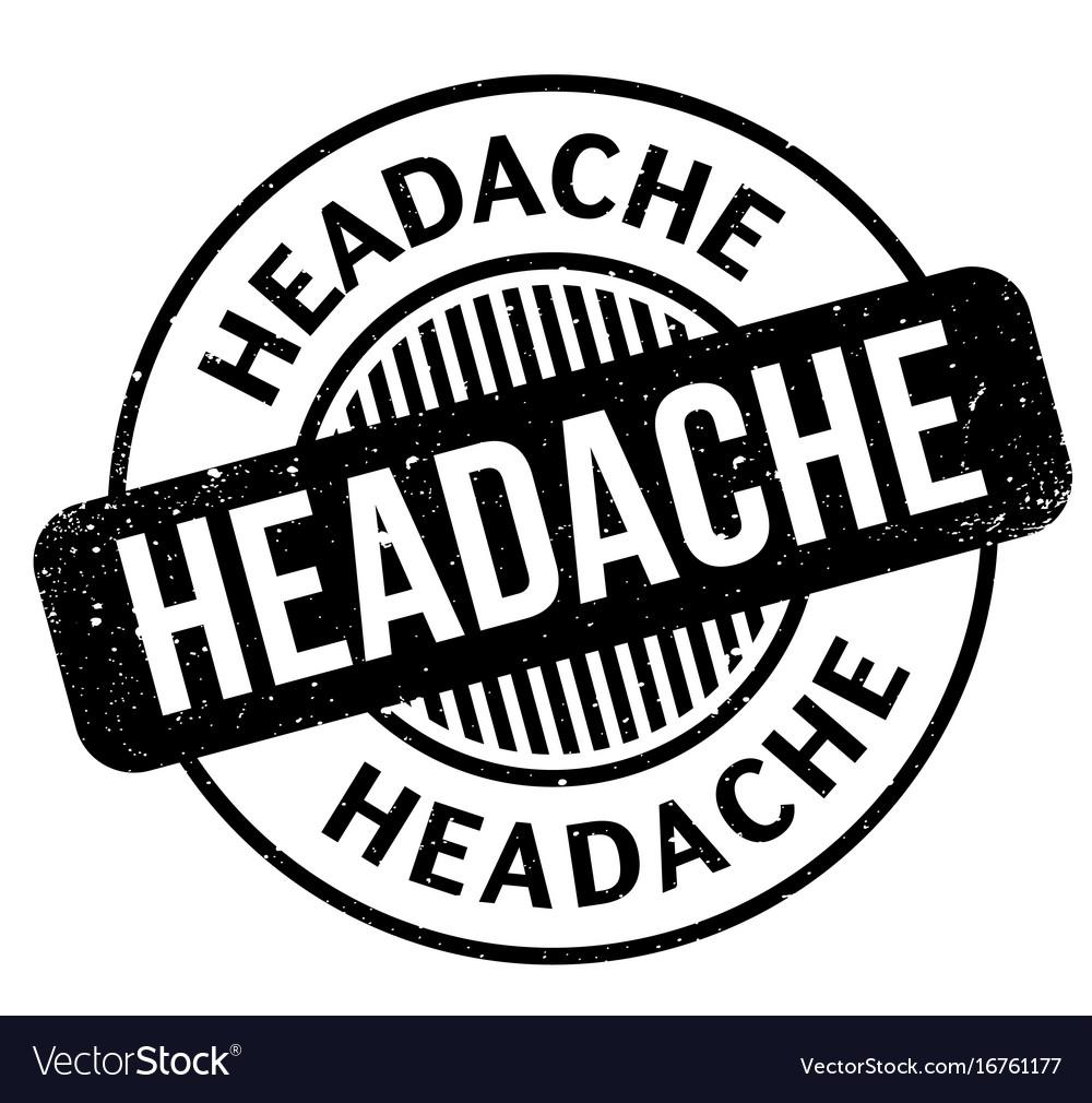 Headache Rubber Stamp Royalty Free Vector Image