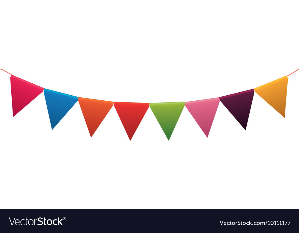 Pennant party celebration birthday icon Royalty Free Vector