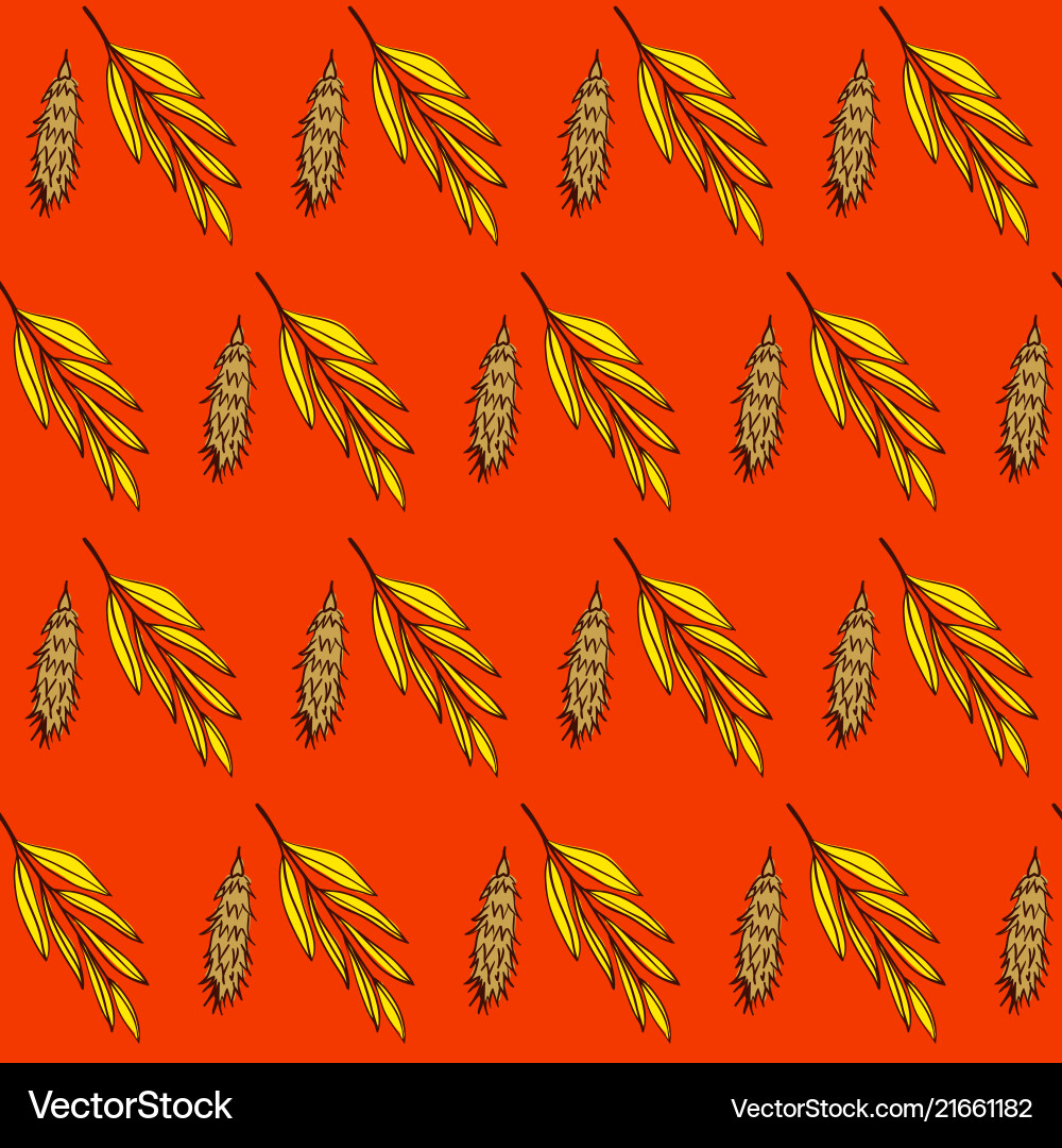 Botanical seamless pattern Royalty Free Vector Image