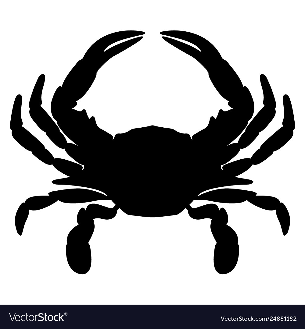 Crab Silhouette Royalty Free Vector Image - Vectorstock