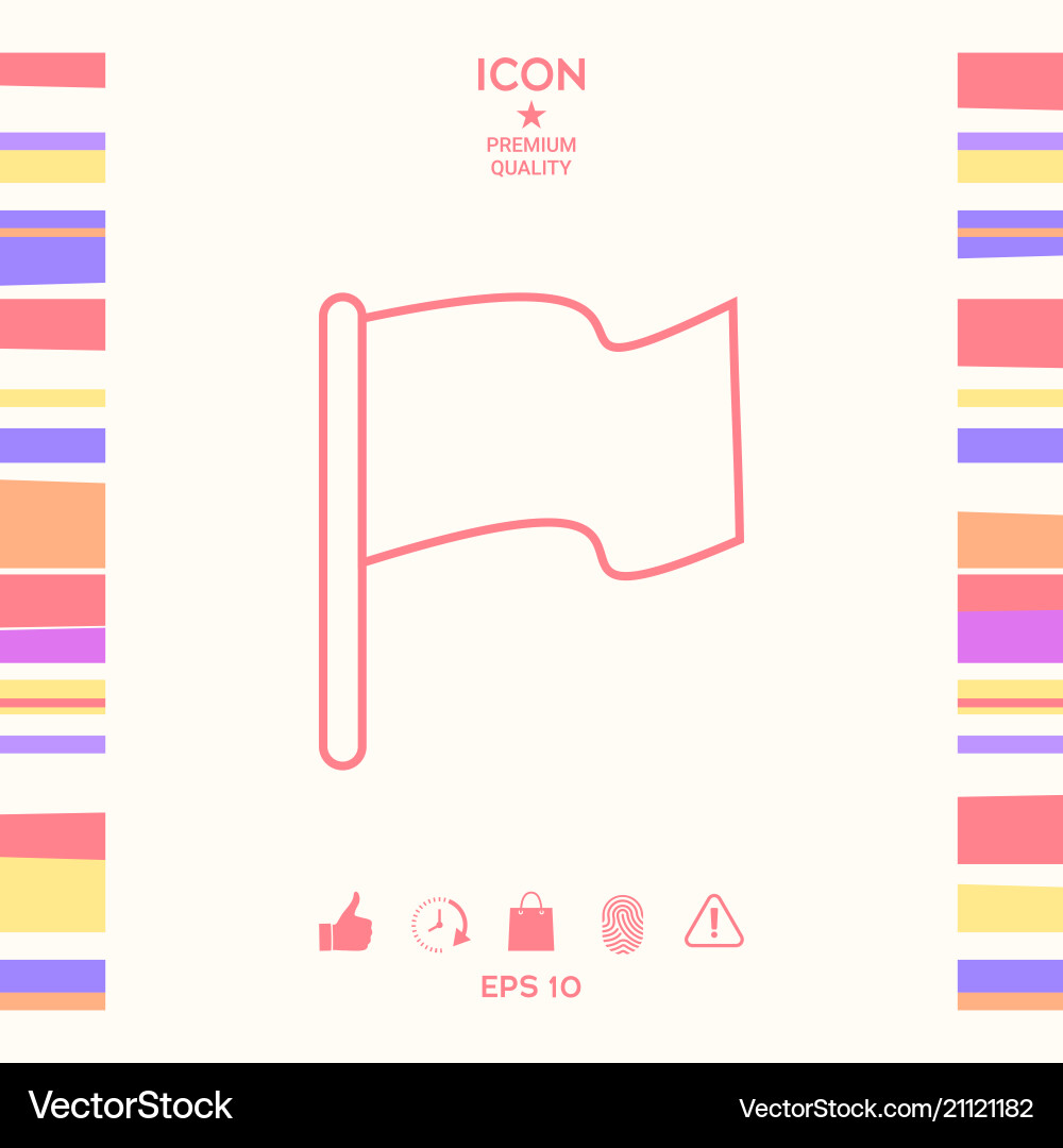Flag linear icon Royalty Free Vector Image - VectorStock
