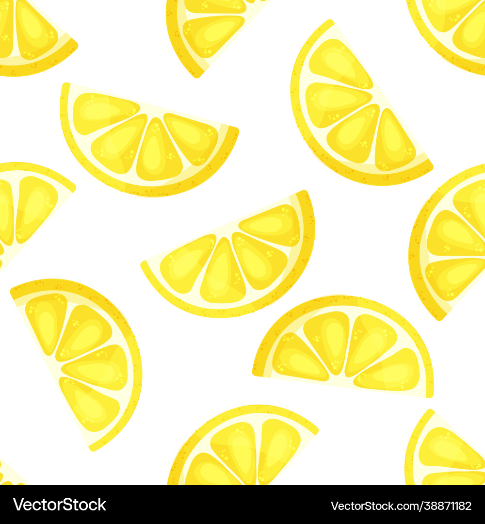Lemon slice seamless pattern Royalty Free Vector Image
