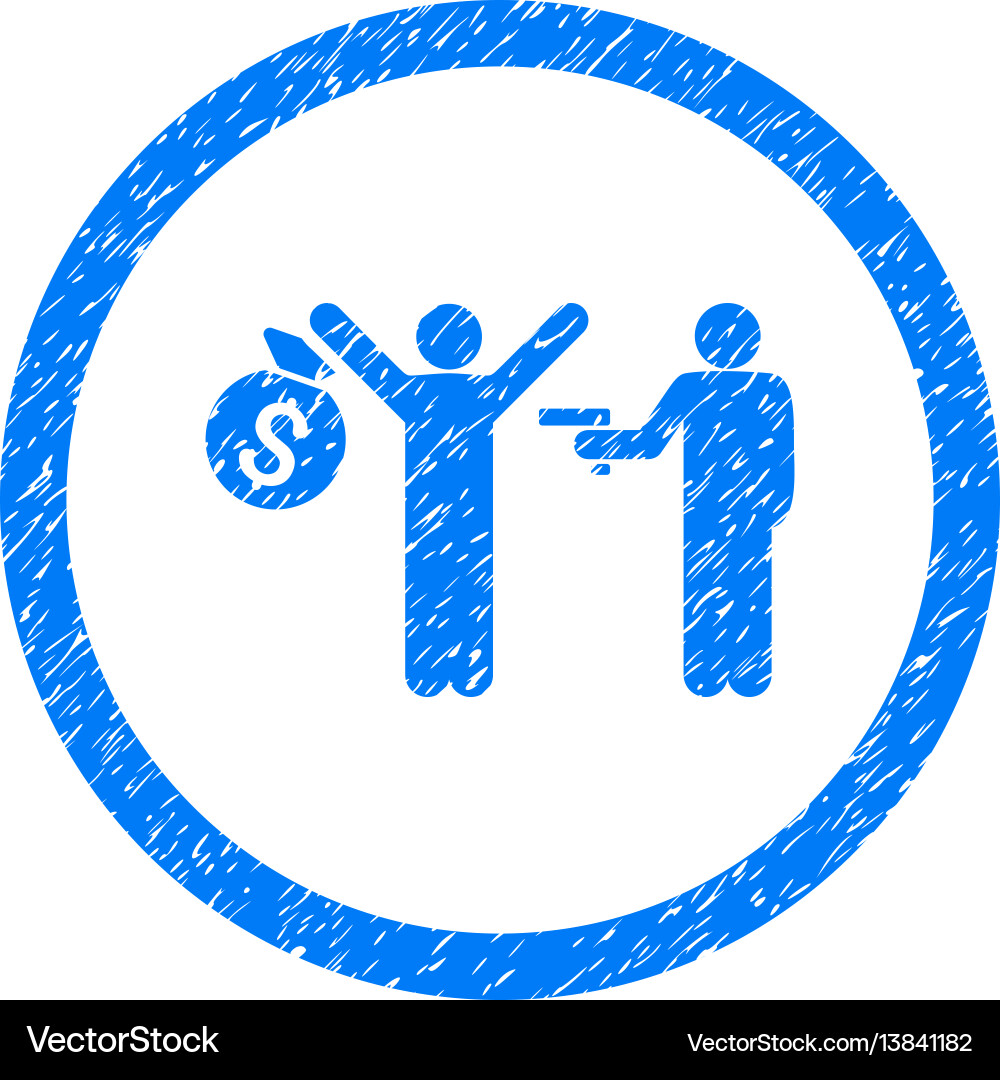 Robbery rounded grainy icon Royalty Free Vector Image