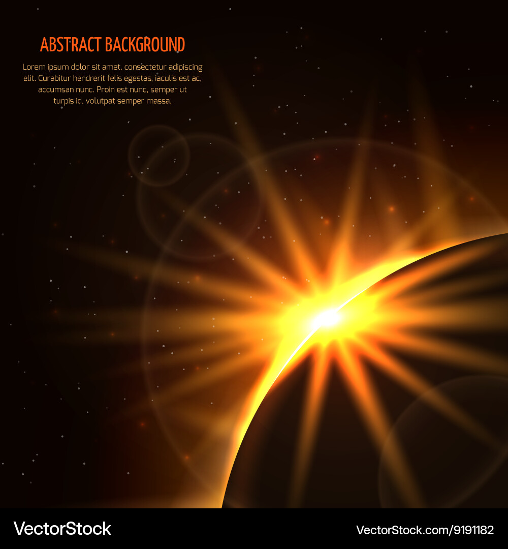 Sunrise space background Royalty Free Vector Image