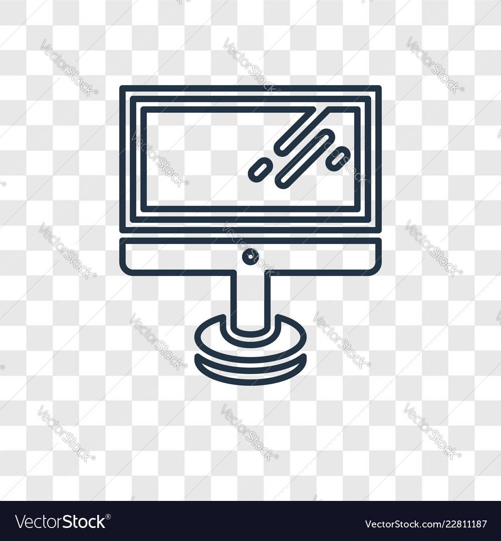 Monitor concept linear icon isolated Royalty Free Vector