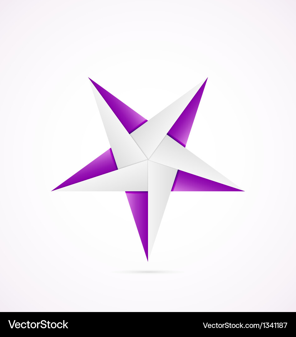Origami star Royalty Free Vector Image - VectorStock